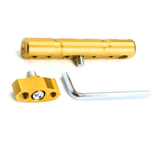AKE 1pc Motorcycle Rear View Mirror Extension Mount Bracket Holder Rotate Motorbike Spotlight Crossbar Extension Bracket Parts